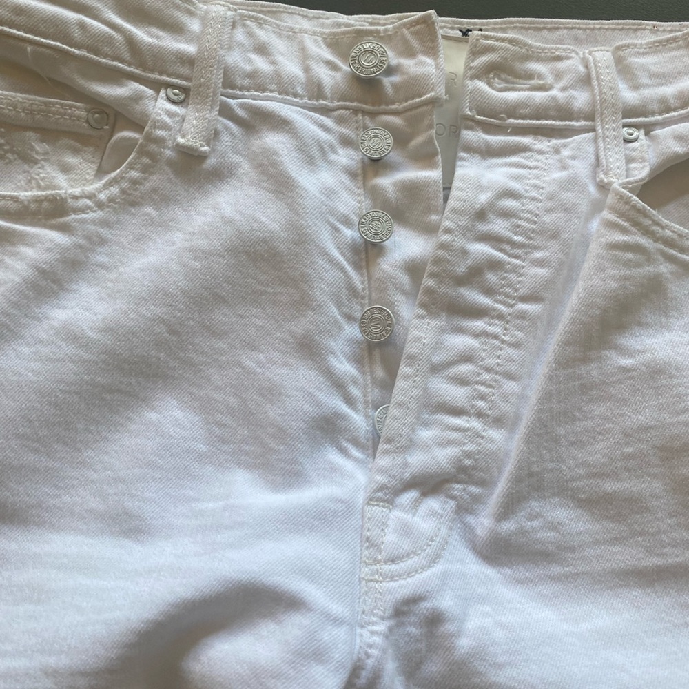 MOTHER Women's Crisp White  Jeans - Picture 4 of 10
